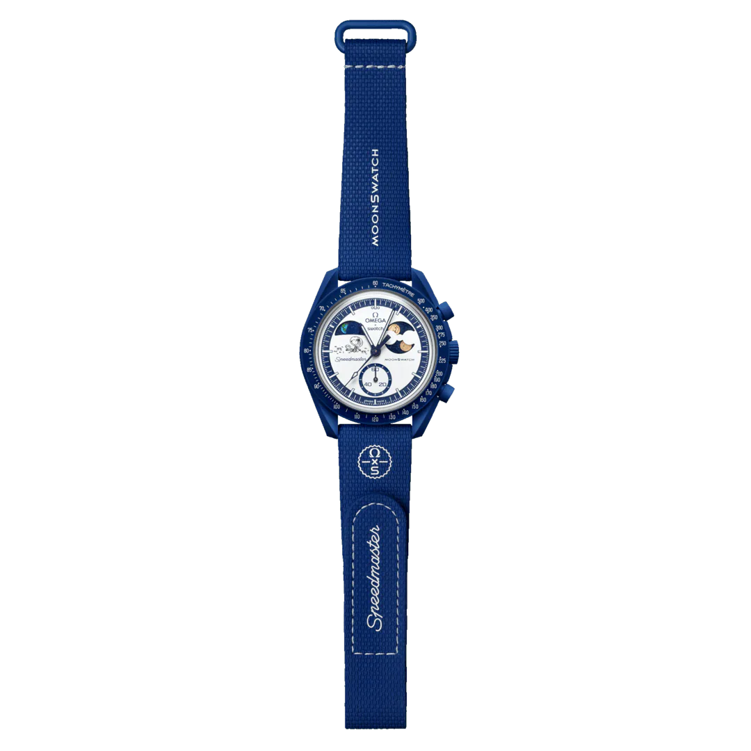 Swatch X Omega Bioceramic Moonswatch Mission To Earthphase (Blue)