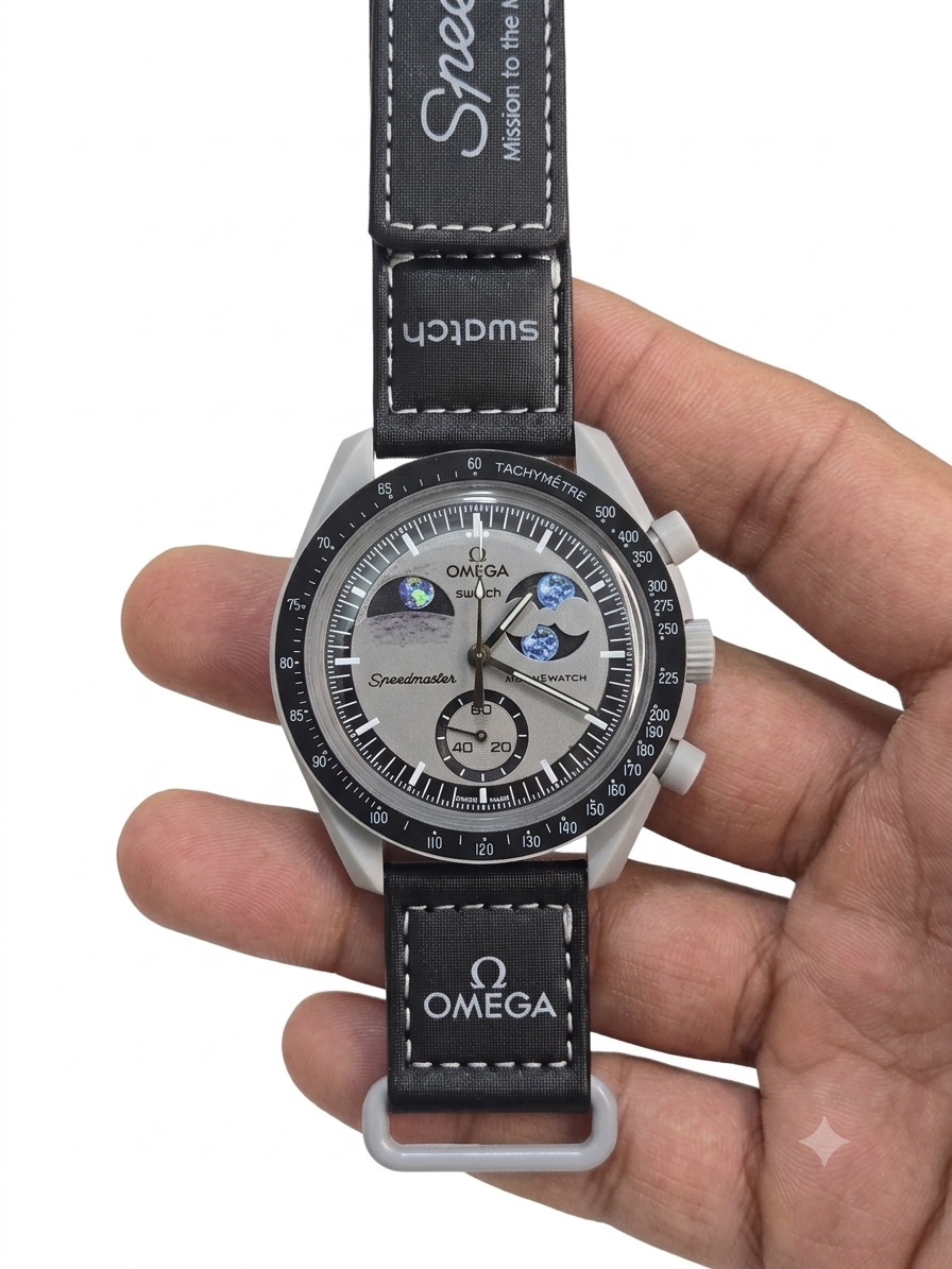 Swatch X Omega Bioceramic Moonswatch Mission To Earthphase