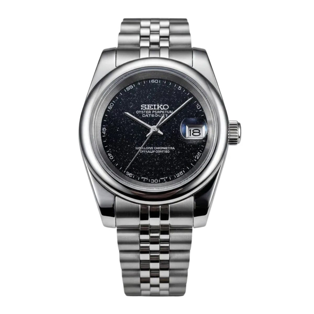 SEIKO MOD GALAXY BURST DIAL CURVED BEZEL