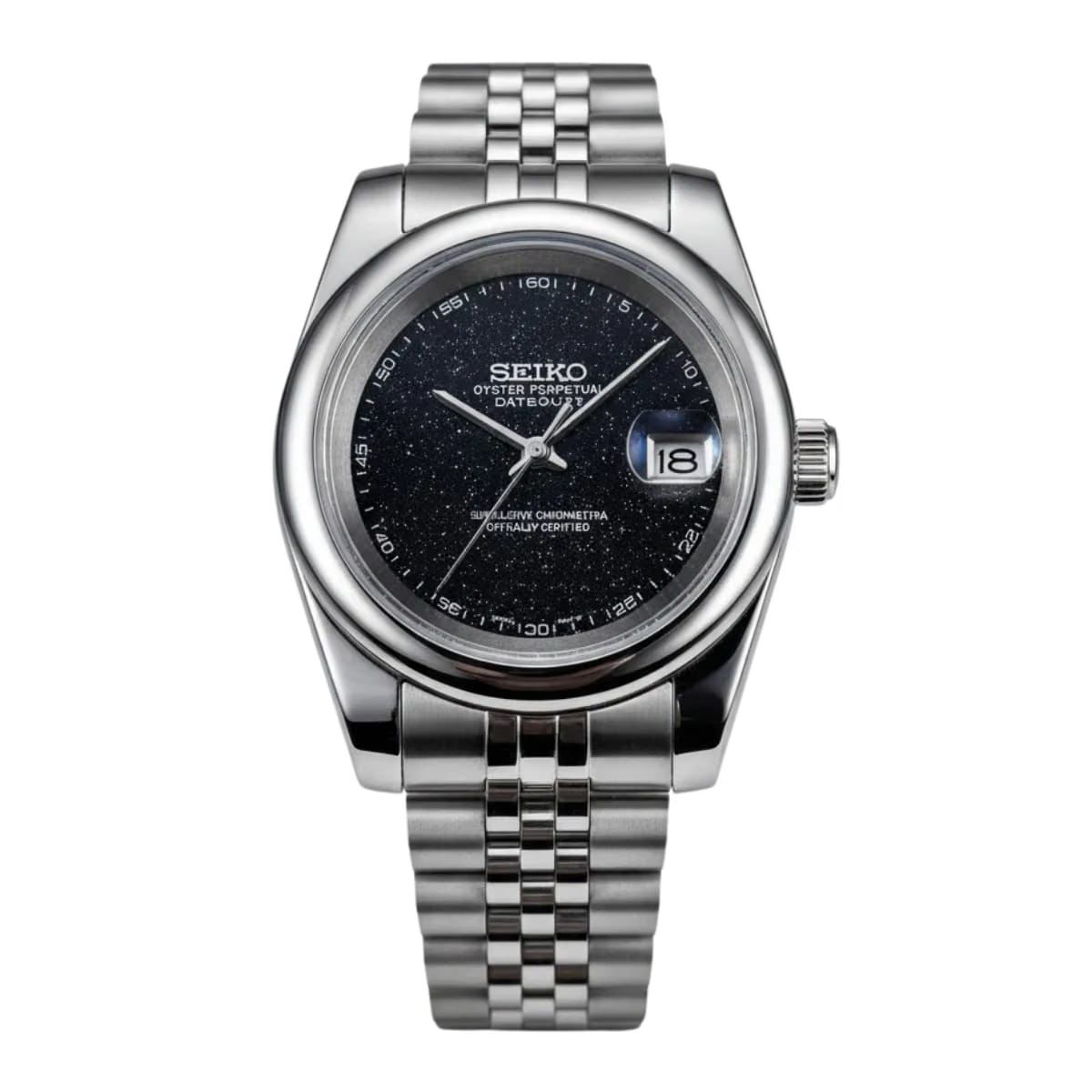 SEIKO MOD GALAXY BURST DIAL CURVED BEZEL