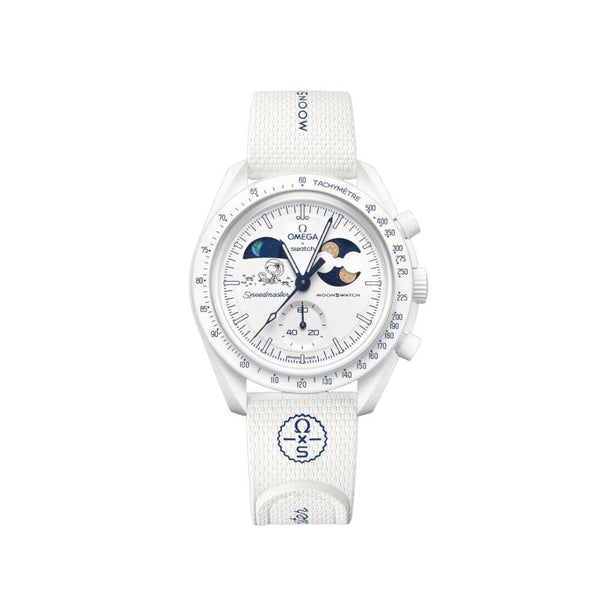Swatch X Omega Bioceramic Moonswatch Mission To Earthphase - Moonshine Gold Snow White