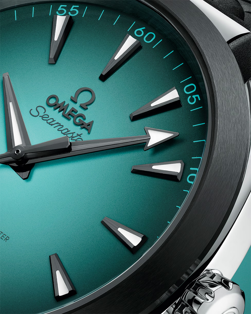 Omega Seamaster Aqua Terra Turquoise - Rubber (Back Open Swiss movement)