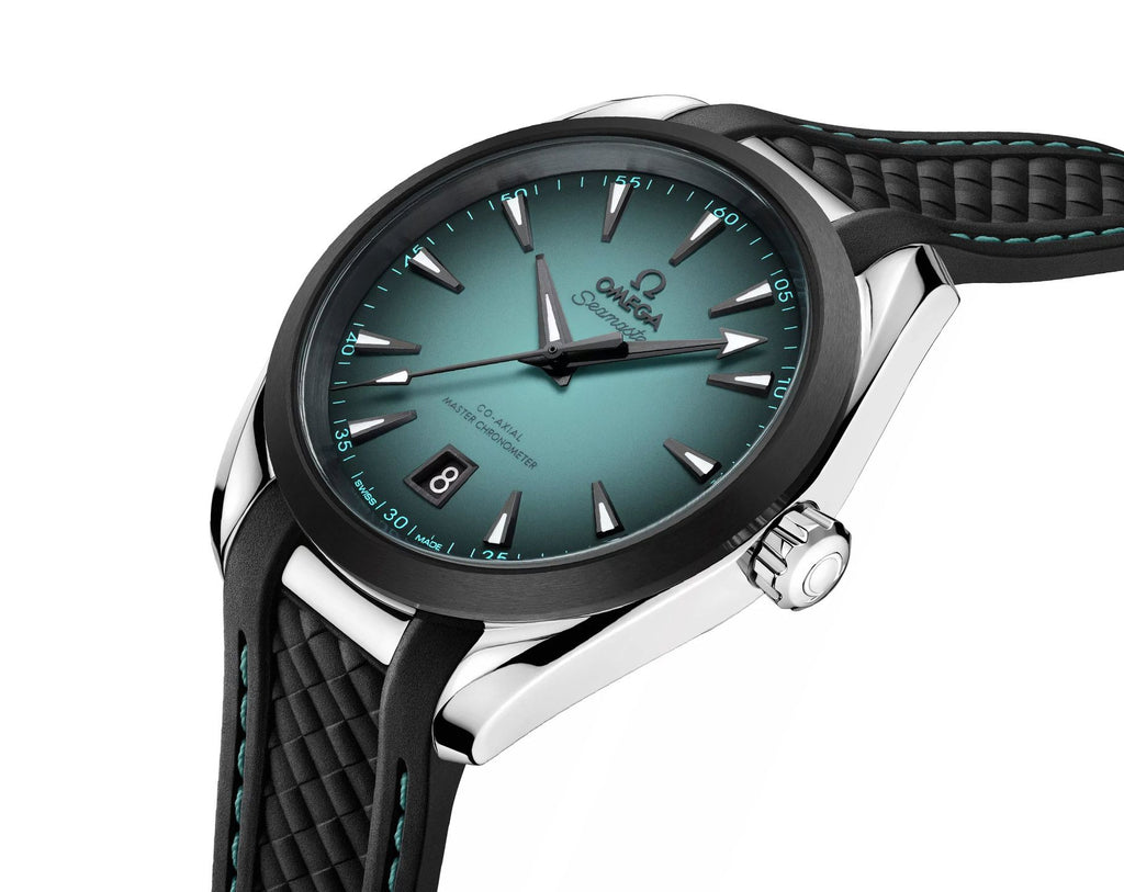 Omega Seamaster Aqua Terra Turquoise - Rubber (Back Open Swiss movement)