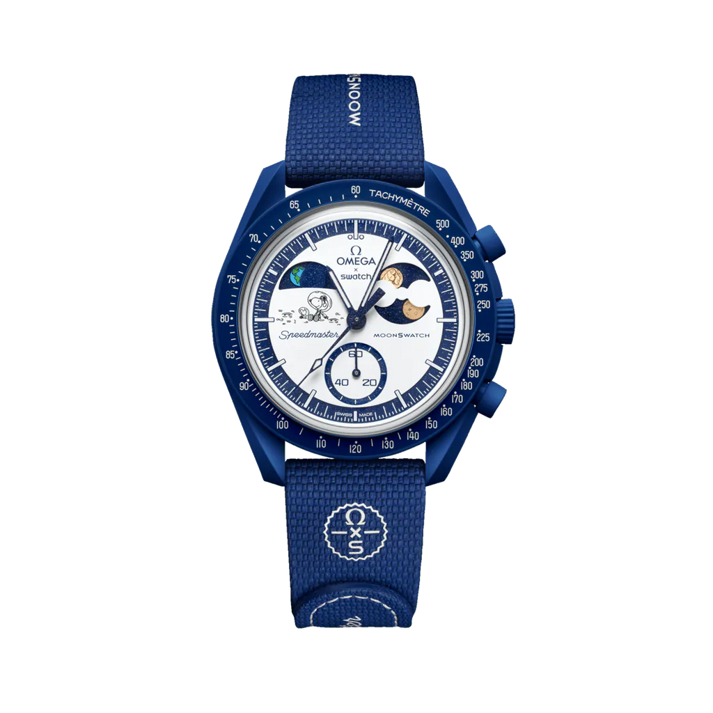 Swatch X Omega Bioceramic Moonswatch Mission To Earthphase (Blue)