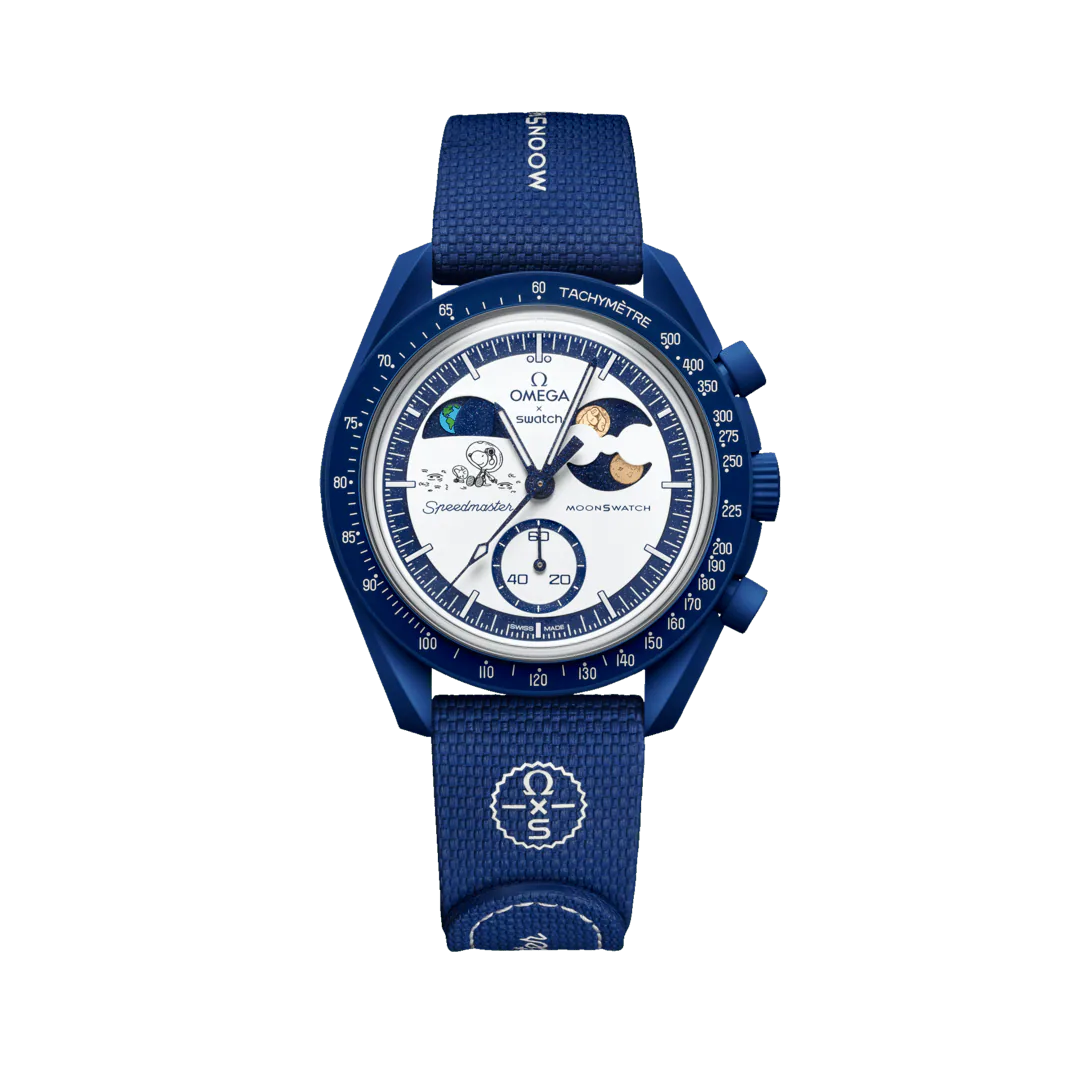 Swatch X Omega Bioceramic Moonswatch Mission To Earthphase (Blue)